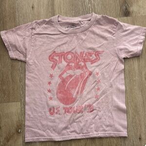 Pink rolling Stones Kids T-Shirt XS 10/12